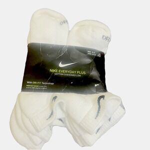 Nike No Show L Size Men's Athletic Socks, Pack Of 6‎ - White